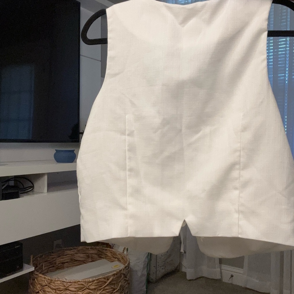 White Sleeveless & Short Set.